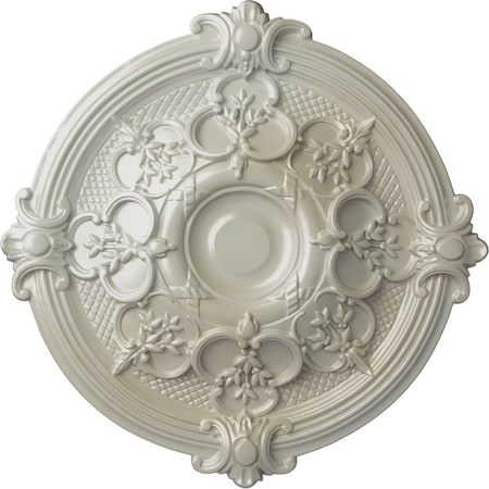 Ekena Millwork Hamilton Ceiling Medallion (Fits Canopies up to 3 3/4"), Hnd-Painted Flash Blue, 17 3/8"OD x 1 3/4"P CM17HAFBS
